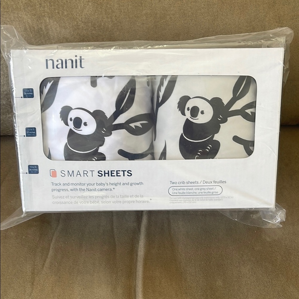 NANIT- Black and White Smart Sheets - 2 Pack